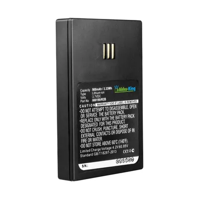 Produktbild von Akku-King 20112381, Akku, Ascom, Schwarz, Lithium-Ion (Li-Ion), 900 mAh, 3,7 V