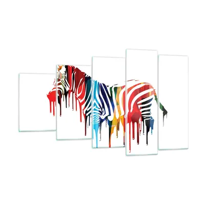 Produktbild von Bilder auf glas - Zebra Detail digital wild - 100x60cm - Glasbilder - Wandbilder - Kunstdruck - zum Aufhängen bereit - Wanddekoration aus Glas - Glas Bilder - Wandbild auf Glas - GEG100x60-3057
