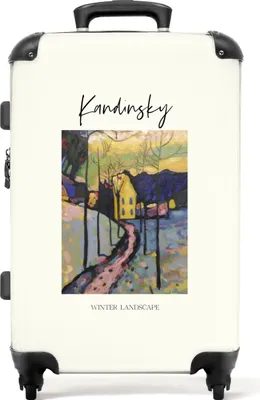 Produktbild von NoBoringSuitcases.com® Großer Koffer - Kunst - Kandinsky - Landschaft - Farben - Alte Meister - Kombinationsschloss TSA - Hartschalen Trolley 4 Rollen - 72 liter - Reisekoffer - 66 cmKoffer Mittelgroß 67x43x25 cm, 72L,