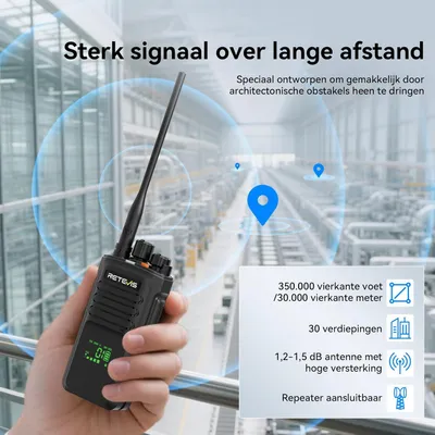 Image de Talkies-walkies NR40 pour adultes, radio DMR longue portée, étanche IP67, batterie 2800 mAh, radio robuste pour les professionnels de la logistique et autres applications