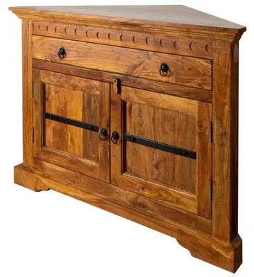 Immagine prodotto di MASSIVMOEBEL24 | OXFORD #0505 Mobile angolare in legno di acacia - laccato / miele 107x54x80