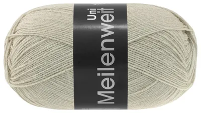 Produktbild von Lana Grossa MEILENWEIT 100 g UNI 4-fach Sockenwolle in Uni-Farben 420 m Farbe 1398 - Graubeige