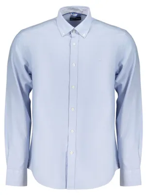 Produktbild von Herren Langarmshirt Blau – Eleganter Button-Down Stil mit Details