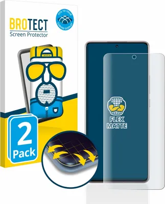 Produktbild von 2x BROTECT Fullscreen Schutzfolie für Xiaomi Redmi Note 12 Pro 4G (case-friendly) Displayschutz Folie Fullcover Matt Entspiegelungsfolie