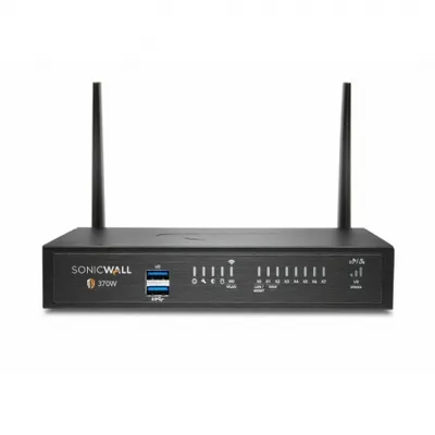 Obrázek produktu pro SonicWall TZ370, 3 Gbit/s, 1,3 Gbit/s, 1500 Mbit/s, Kabel, 1000 Mbit/s, 50/60 Hz