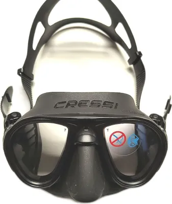 Produktbild von Cressi Tauchmaske Erwachsene SchwarzHD Linse Einheitsgröße Tauchen; Innovativ