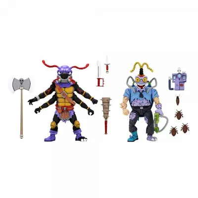 Produktbild von NECA Teenage Mutant Ninja Turtles Actionfiguren Doppelpack Antrax & Scumbug 18 cm NECA54227