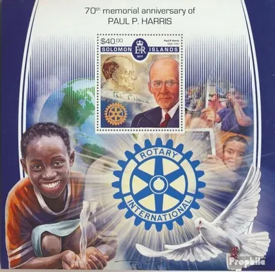 Produktbild von Briefmarken Salomoninseln 2017 Mi Block 715 (kompl. Ausg.) postfrisch Paul P. Harris