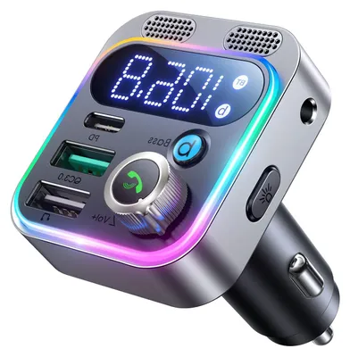 Bluetooth FM-Transmitter 48 W, PD 30 W & QC 18 W, Dual-Mikrofon, Bluetooth 5.4