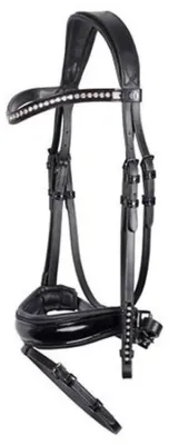 Produktbild von Harry´s Horse Diamond Lacque Trense Schwarz Full Schwarz Full