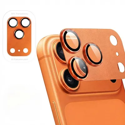 Immagine prodotto di Imoshion, confezione da 2 protezioni in vetro per fotocamera, compatibili con iPhone 17 Pro Max - colore arancione "Cosmic"