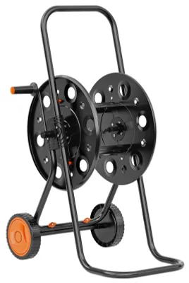 Productafbeelding van Slangwagen metaal, slanghaspel voor tuinslang, 34 x 60 x 93 cm
