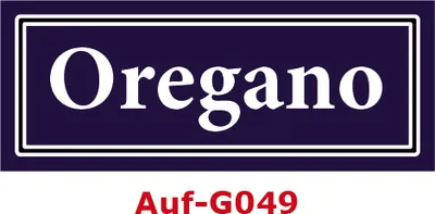 Produktbild von 2 Stück Gewürzaufkleber Oregano 40x16mm Gewürzetiketten Sticker Lebensmittel (Auf-G049)