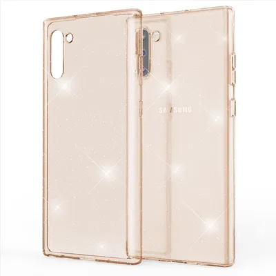 Produktbild von NALIA Glitzer Handyhülle für Samsung Galaxy Note10 Hülle, Bling Silikon Handyhülle Gold