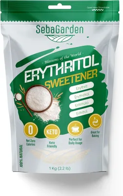 Produktbild von Seba Garden Erythrit-Süßstoff, 1 kg, natürlicher Zuckerersatz, kalorienfrei