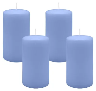 Produktbild von 4er Set Stumpenkerzen/Adventskranzkerzen Flieder Ø 70 x 130 mm