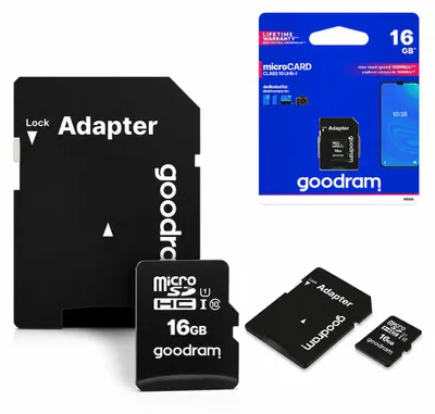 Zdjęcie produktu dla GoodRam karta pamięci 16GB microSDHC kl. 10 UHS-I + adapter