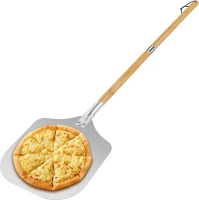 Image de Pelle à pizza en aluminium, grande, résistante à la chaleur, amovible