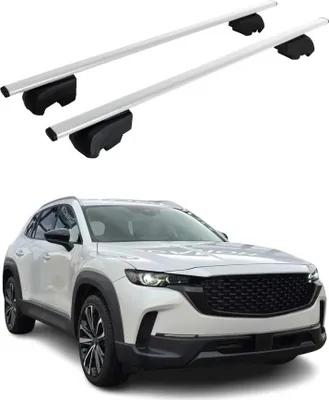 Image de Barres de toit Transversales pour Mazda CX-50 2023-2025 Fer Argent ABE