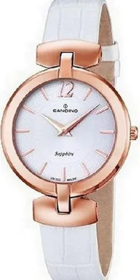 Produktbild von Candino Damen Uuhr C4567/1 Armbanduhr weiß rose Lederband