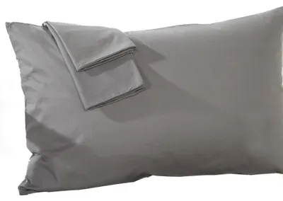 Immagine prodotto di Federa in cotone - Set da 2 - 48 x 74 cm - Chiusura a busta - Grigio