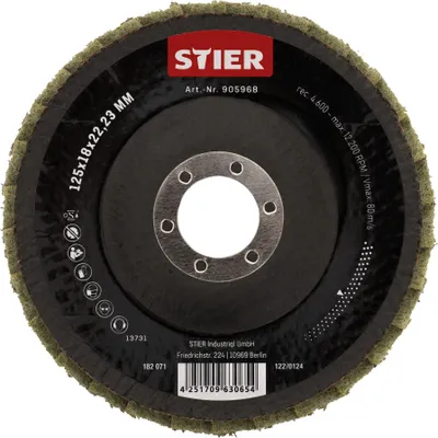 Produktbild von STIER Vlies Fächerschleifscheiben 125 x 18 x 22,23 mm mittel 5 Stk.
