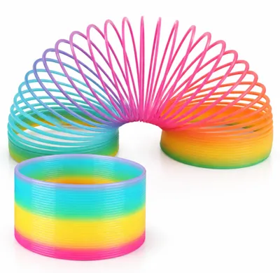 Image de PARENCE. Ensemble de 2 spirales arc-en-ciel – Jouet de printemps arc-en-ciel magique