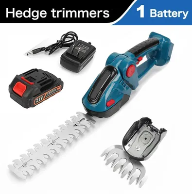 Immagine prodotto di Tagliasiepi a batteria - Strumento multifunzione 2-in-1 - Tagliaerba manuale - Forbici e sega da giardino - Compatibile con batteria Makita da 18V - Per 1 batteria