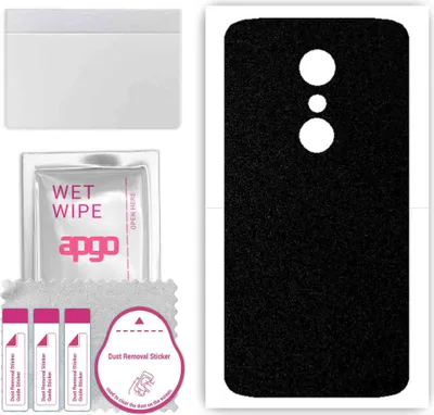 Produktbild von apgo Rückseite Schutzfolie, Skin, kompatibel mit ZTE Axon 7, Hinten Displayschutzfolie aus Vinylfolie, kratzfest, einfache Montage - Mattschwarz