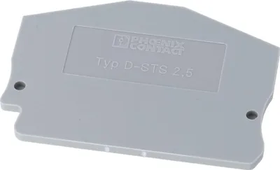 Immagine prodotto di Coperchio 2,2 mm, grigio - Piastra terminale/divisoria per morsettiera D-STS 2,5
