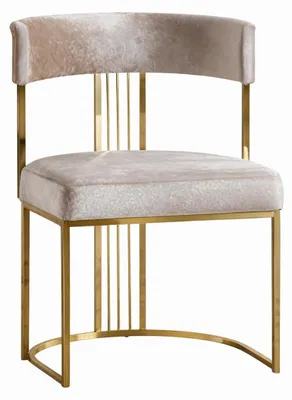 Produktbild von Eleganter Esstisch mit Samtstühlen und goldenen Metallakzenten