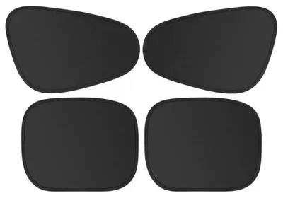 Immagine prodotto di 4 pezzi di parasole per auto, con protezione UV, oscuramento e protezione dal calore, colore nero
