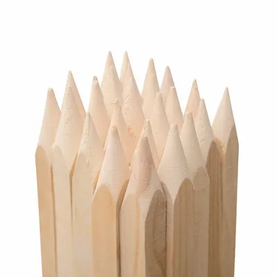 Produktbild von Holzpflöcke Hartholzpfähle 30cm - 25mmx25mm (25 Stk.) Angespitzt & Quadratisch | Pflanzstäbe, Holzpfähle, Beschilderung