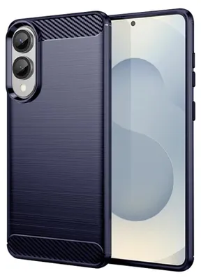 Produktbild von Carbon Shield TPU Hülle für Samsung Galaxy S25 Edge - Blau KP36946