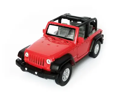 Produktbild von Jeep Wrangler Rubicon aus Metall Modellauto Modell Auto Spielzeugauto Kinder Geschenk 56 (Rot offen)