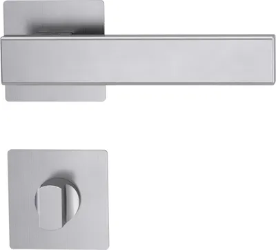 Produktbild von GRIFFWERK Rosettengarnitur CUBICO PIATTA S QUATTRO - Edelstahl matt-WC