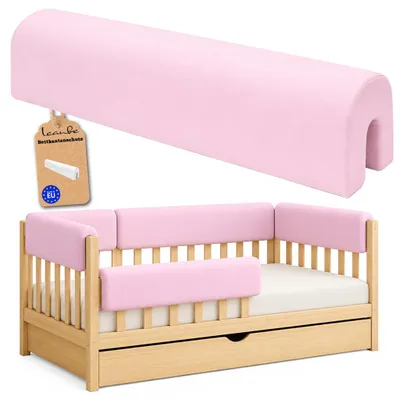 Produktbild von LEANBE Bettkantenschutz 70 cm für Betten - Kissen für bettumrandung – Rosa