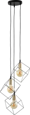 Produktbild von Näve Leuchten 3 flg. Pendelleuchte "CANTO" L/B: 39cm 3 flg. Pendelleuchte "CANTO" L/B: 39cm Pendelleuchten - 3 flg. Pendelleuchte "CANTO", Hängelampe im Industrial Style, aus Metall und Kunststoff in schwarz, 146 cm hoch, Ø 39 cm, E27-Fassung