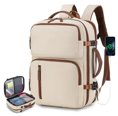 Image de SolidKeus - Sac à dos de cabine spacieux, dimensions 40x30x15 cm, avec port USB