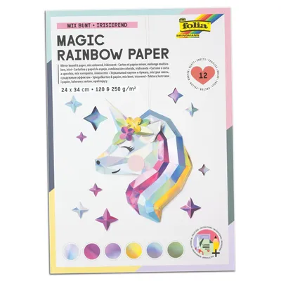 Produktbild von folia Regenbogen-Papier Block MAGIC RAINBOW 240 x 340 mm