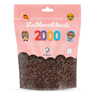 Zdjęcie produktu dla Koraliki do Prasowania – Ciemne Brązowe, 2000 Szt. Midi 5mm, Kompatybilne, La Manuli