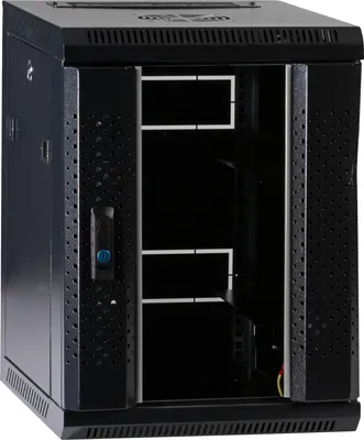 Produktbild von ProfiPatch Netzwerkschrank Serverschrank Wandgehäuse 10 Zoll 9HE montiert Premium Tiefe 300mm schwarz