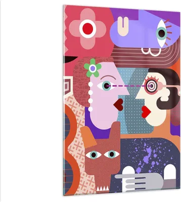 Produktbild von Bilder auf glas - Einteilig - Abstraktion modern - 80x120cm - Glasbilder - Wandbilder - Bilder - zum Aufhängen bereit - Wanddekoration aus Glas - Glas Bilder - Wandbild auf Glas - GPA80x120-3984