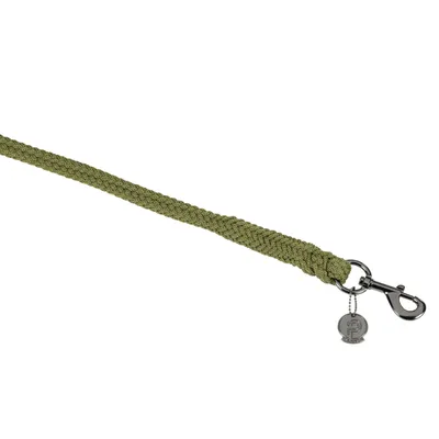 Produktbild von Eskadron Platinum , Strick, geflochtener Strick " DURALASTIC " mit glänzenden Beschläge Form - Karabinerhaken Farbe - moss green