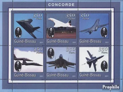 Produktbild von Briefmarken Guinea-Bissau 2001 Mi 1779-1784 Kleinbogen postfrisch Transport- und Verkehrsmittel