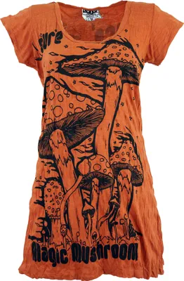 Produktbild von Sure Long Shirt, Minikleid Magic Mushroom - Rostorange, Damen, Baumwolle, Größe: S