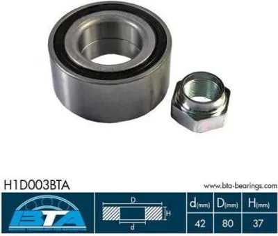 Obrázok produktu pre 1x BTA sada ložísk predných kolies pre LANCIA KAPPA 838A