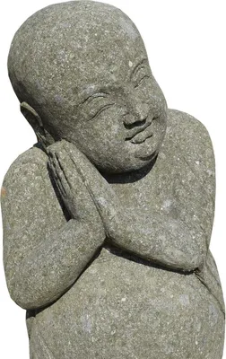 Zdjęcie produktu dla Statuetka mnicha Shaolin Mathura wykonana z bazanitu 100 x 35 x 35 cm