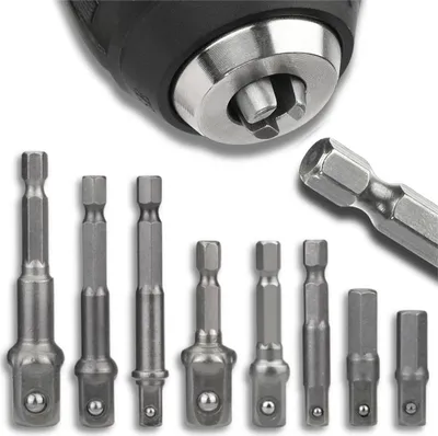 Produktbild von Set mit 8 Adaptern für Schraubendreher und Sechskantbohrer