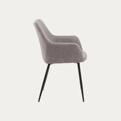 Produktbild von HOMLA ELVAR Stuhl in Stoff grau 59x59x85 cm